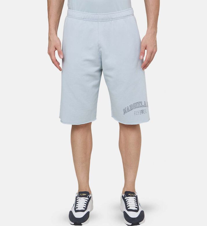 Leg Logo-print Elastic Waist Shorts