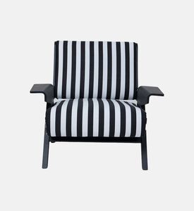 Home Deco and More Sculpted Striped Angular Frame Armchair, Packshot View