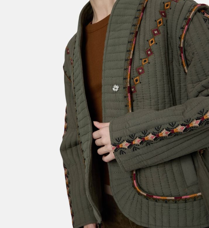 Ba and Sh Embroidered Quilted Jacket, Model View