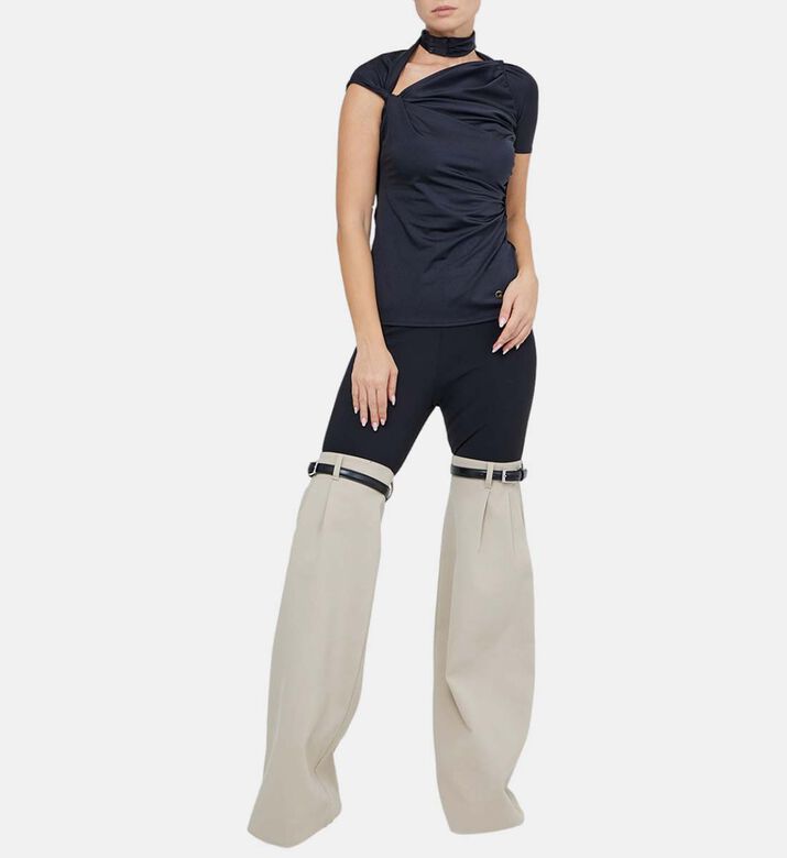 Asymmetric Draped Cut-out Top Asymmetric Draped Cut-out Top