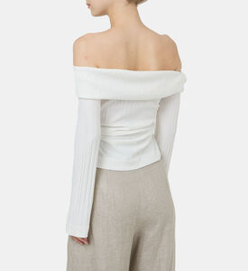 Veil Off-shoulder Jersey Top