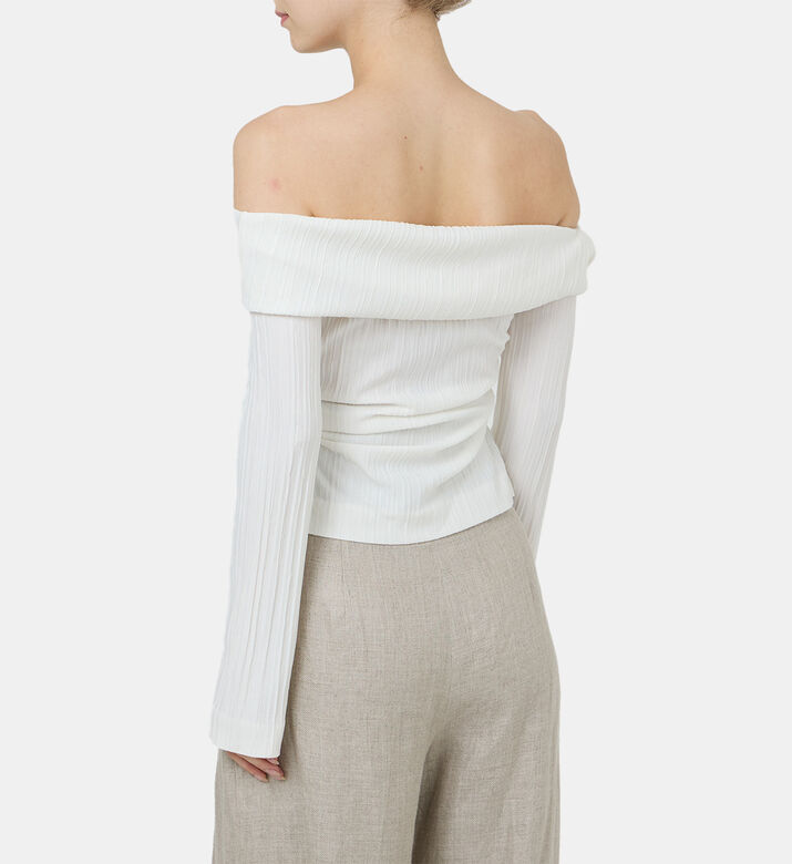 Veil Off-shoulder Jersey Top