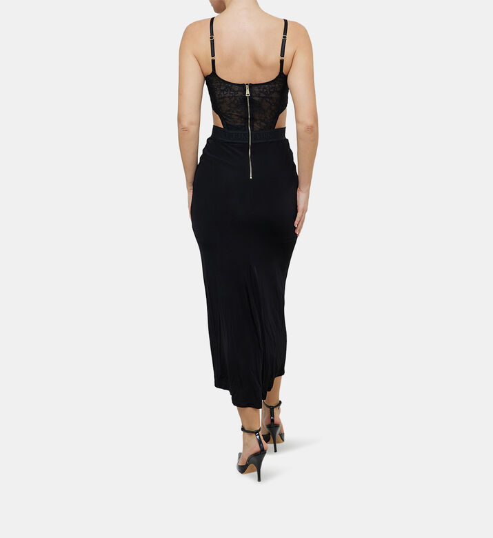 Lace Corset Midi Dress