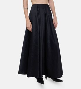 Forte-Forte Pleated Flared Maxi Skirt, Model View