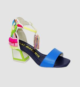 Mixed Patent Nappa Leather Sandals