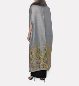 By Febe Fur Collar Open-sleeves Cape, Model View