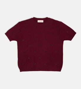 Logo-embellished Short-sleeve Sweater