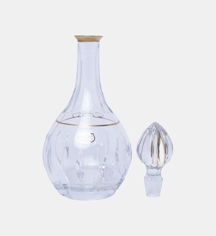 Barcelona Crystal Gold Wine Decanter
