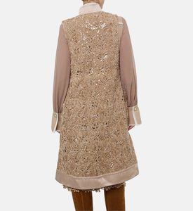 Edward Achour Paris Sequin-embellished Sleeveless Vest, Model View