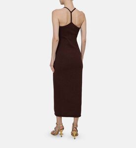 Knit Cut-out Halter Neck Midi Dress