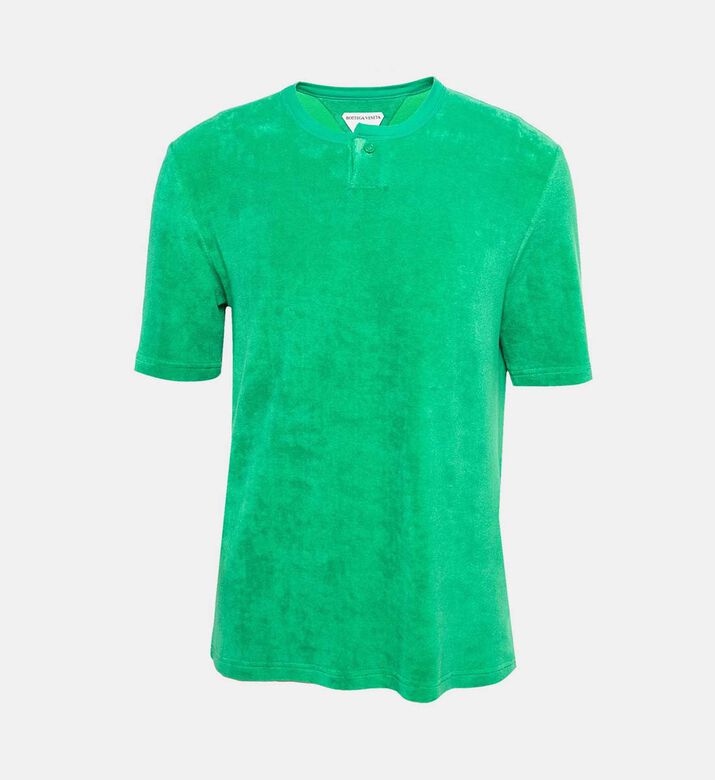 Bottega Veneta Green Terry Cotton Crewneck T-shirt Preowned
