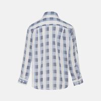 Linen Checked Button-down Shirt