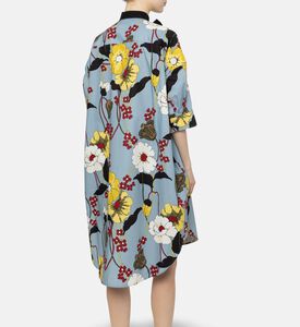 Marni All-over Floral-print Flared Dress, Model View