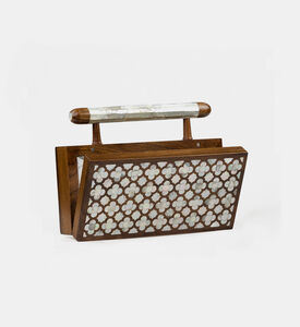 Darmisak Oriental Jouri Wooden Clutch, Packshot View