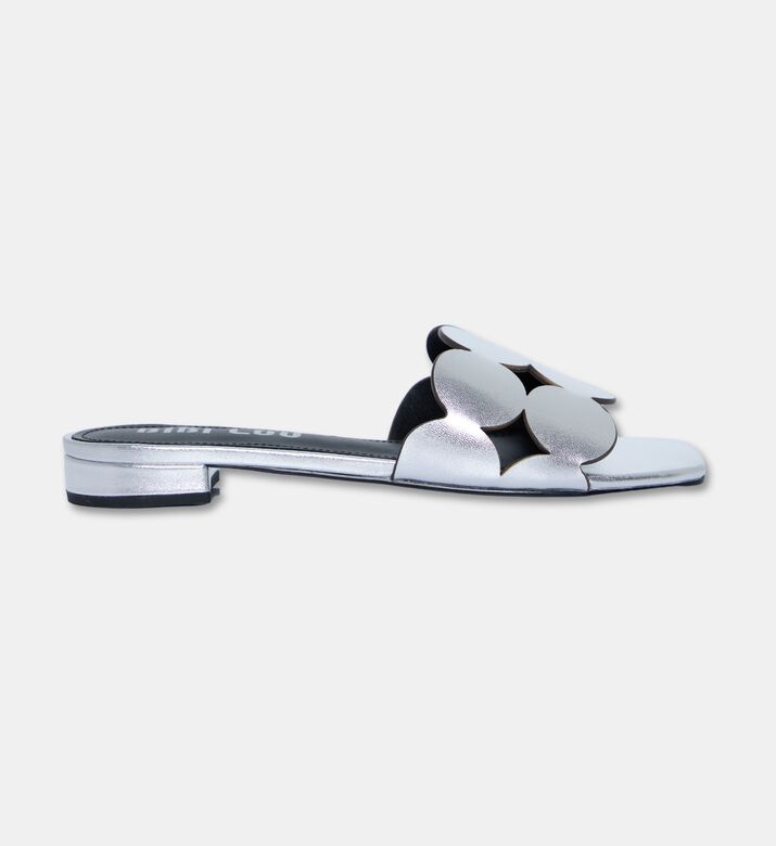 Bibilou Cutout Slide Sandals, Silver, Eu-41, Packshot View