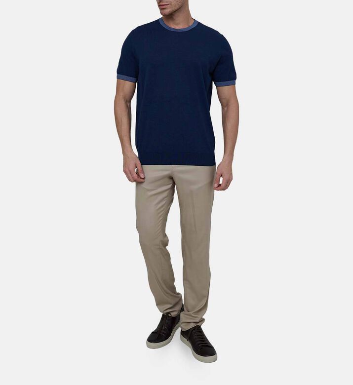 Nude Crew Neck Knitted T-shirt