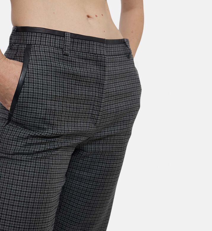 The Kooples Checkered Flared Trousers, Model View