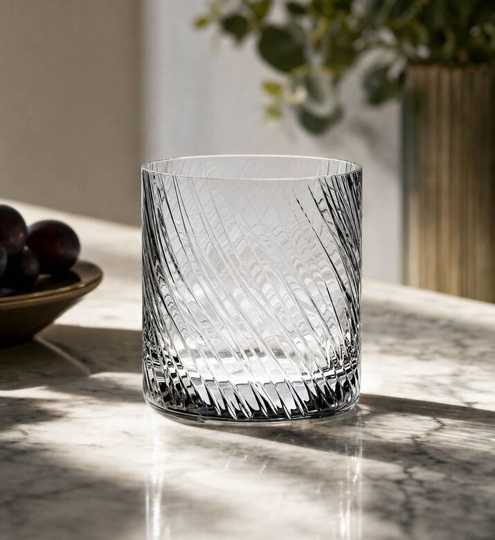 Mario Cionni Hair Totes Crystal Dof Tumbler, Model View