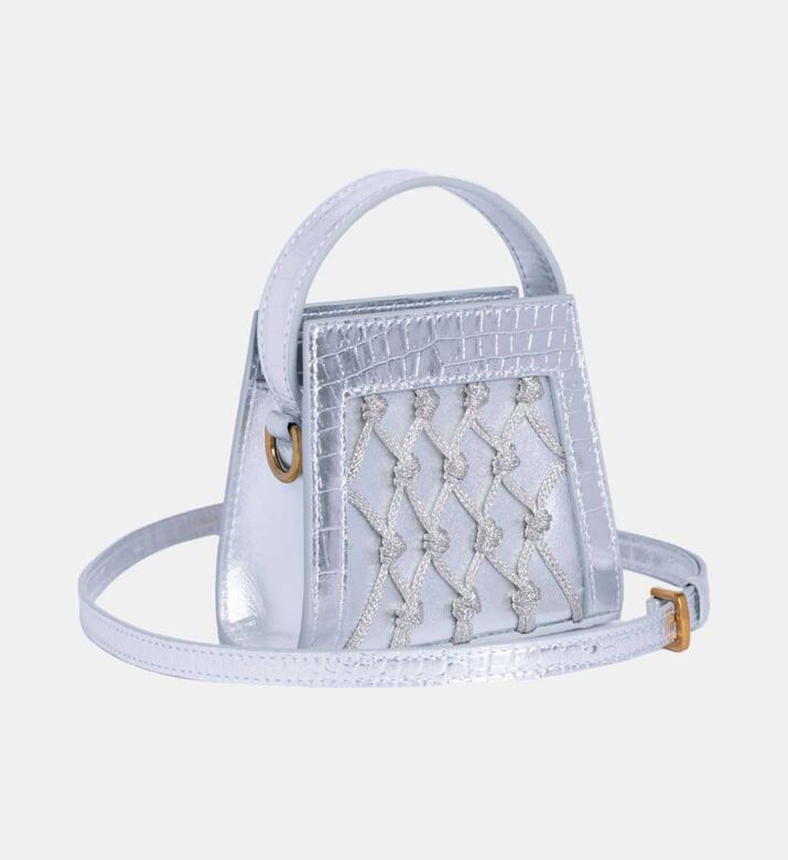 حقيبة صغيرة منقوشة بنقشة جلد التمساح