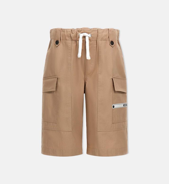 Cotton Drawstring Waist Cargo Shorts
