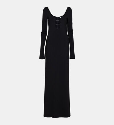 Kalena Scoop Neck Cutout Maxi Dress