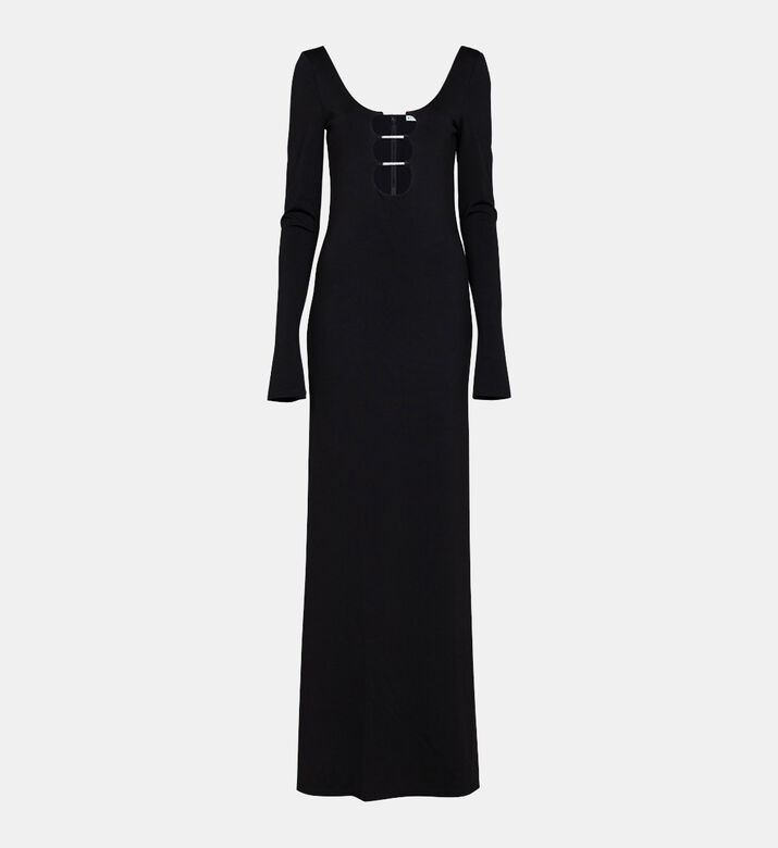 Kalena Scoop Neck Cutout Maxi Dress
