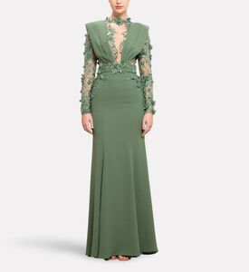 Michael Cinco Draped Long Dress, Model View