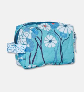 Karma on the Rocks Kiku Aqua Cotton Small Pouch, Packshot View