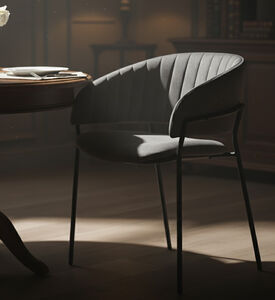 Home Deco and More Assia Dining Chair, Anthracite, Packshot View