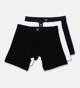 Emporio Armani Three-pack Long Trunk Briefs Set, Black, Xl, Packshot View