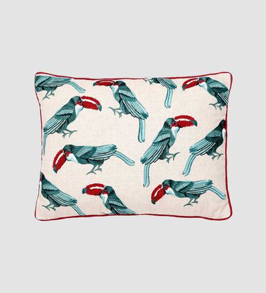 Birdy Fabric Toucan Square Cushion 30 X 40 Cm