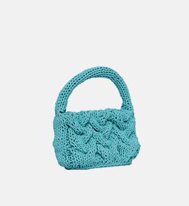 حقيبة جلد محبوك بحبل كابل