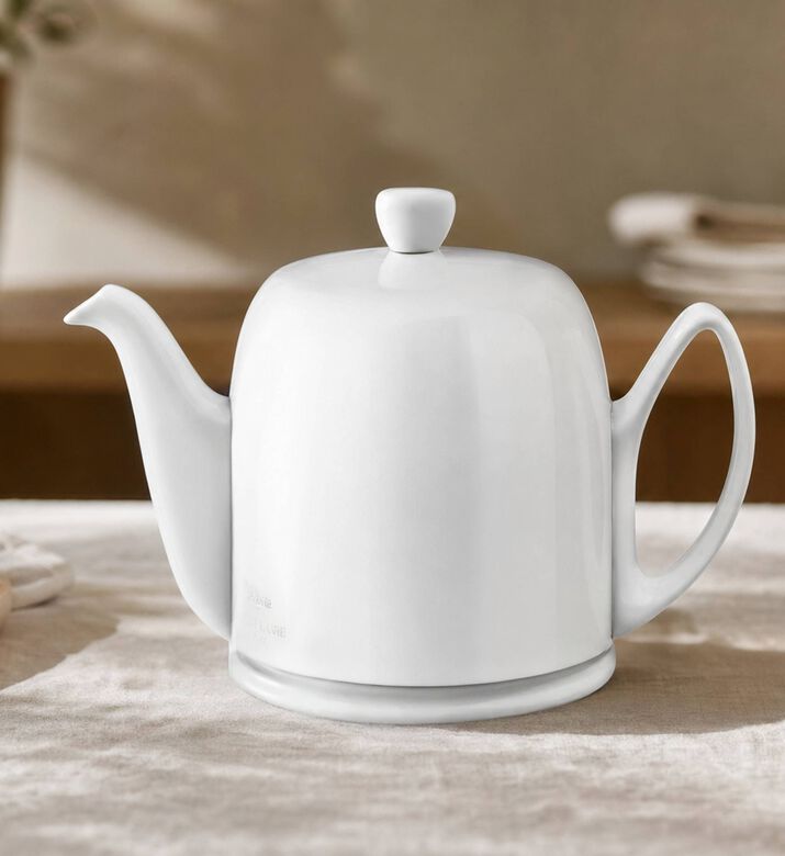 Guy Degrenne Monochrome Teapot 1000 Ml, White, Model View