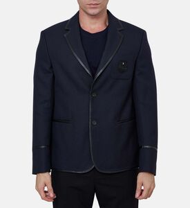 Embroidered Logo-detail Structured Blazer