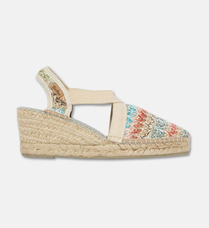 Toni Pons Terra-hk Vegan Textile Raffia Mid-wedge Espadrille, Multicolor, Eu-41, Packshot View