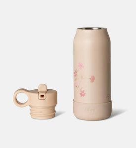 زجاجة مياه فولاذ مقاوم للصدأ مزينة بأزهار