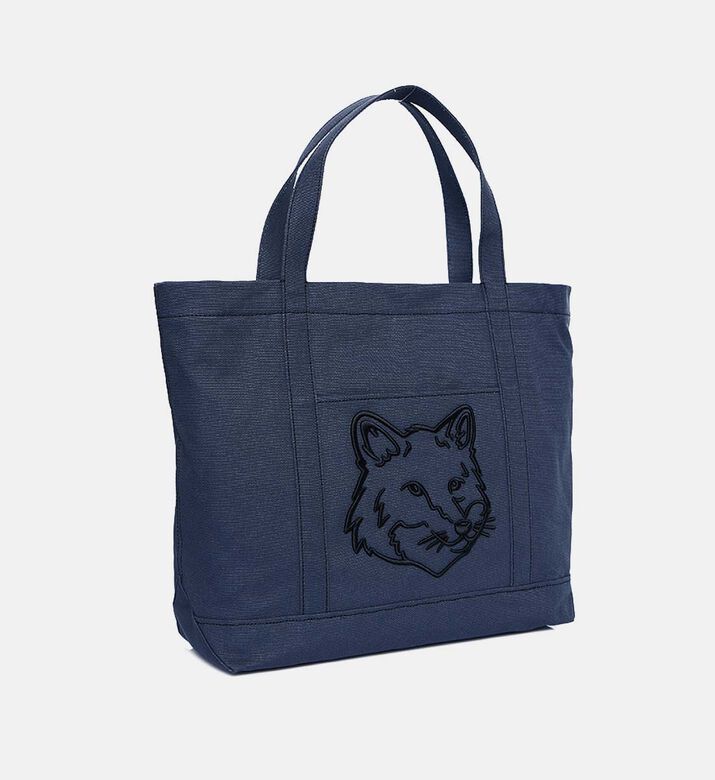 Canvas Tote Bag With Fox Head
