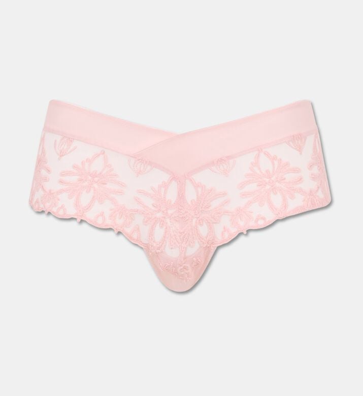 Chantelle Embroidered Shorty Briefs, Pink, L, Packshot View