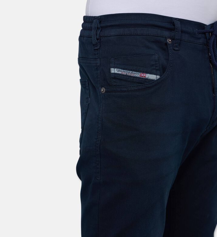 Diesel Relaxed-fit Drawstring Denim Pants, Blue, 34, Model View