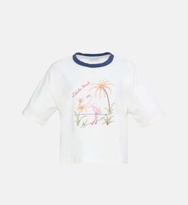 تيشيرت أليسيا فضفاض بتصميم فلامينغو