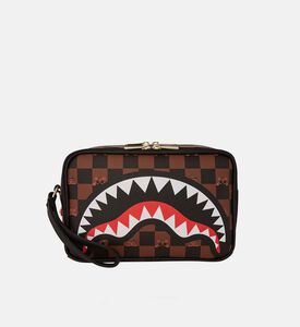 حقيبة مستلزمات شخصية بنقشة مربعات