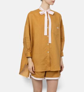 Marni Logo-embroidery Long-sleeve Shirt, Model View