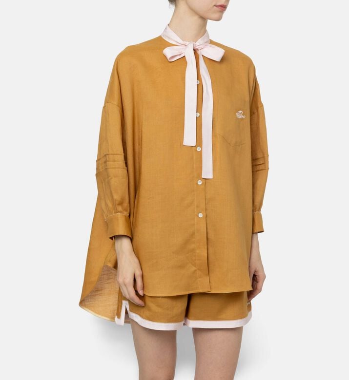 Marni Logo-embroidery Long-sleeve Shirt, Model View