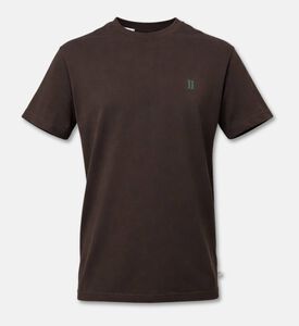 Les Deux Logo-embroidery Short-sleeve T-shirt, Brown, S, Packshot View
