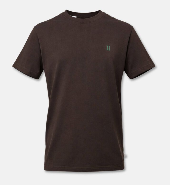 Les Deux Logo-embroidery Short-sleeve T-shirt, Brown, S, Packshot View