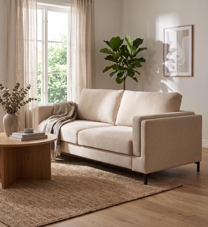Vilmers Classic Two-seater Sofa, Beige, Packshot View