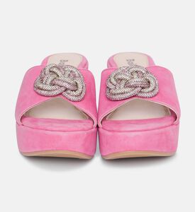 حذاء مفتوح من الأمام والخلف شامواه