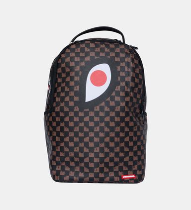 One Eye Brown Check Backpack