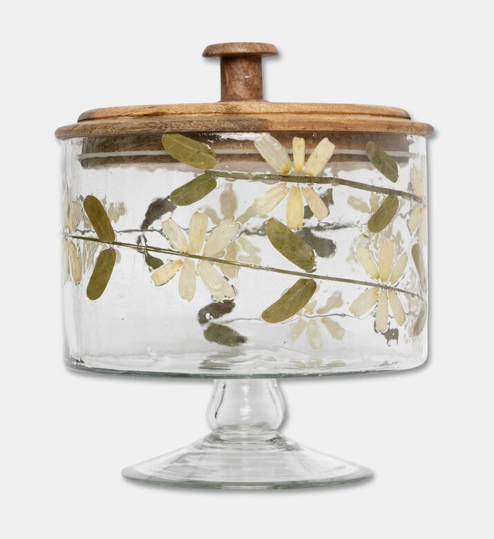 Home Deco and More Flower-print Top Lid Medium Jar, Packshot View