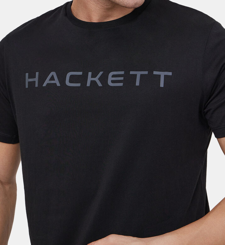 تي شيرت قطن أساسي بطبعة شعار